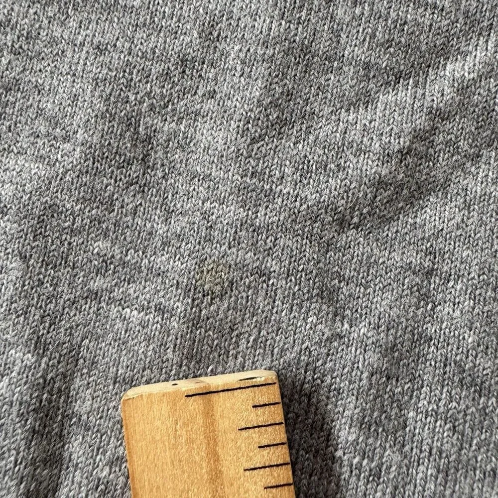 Brooks Brothers 346 Sweater Mens Extra Large Grey Merino Wool Blend V Neck Logo - Picture 8 of 8